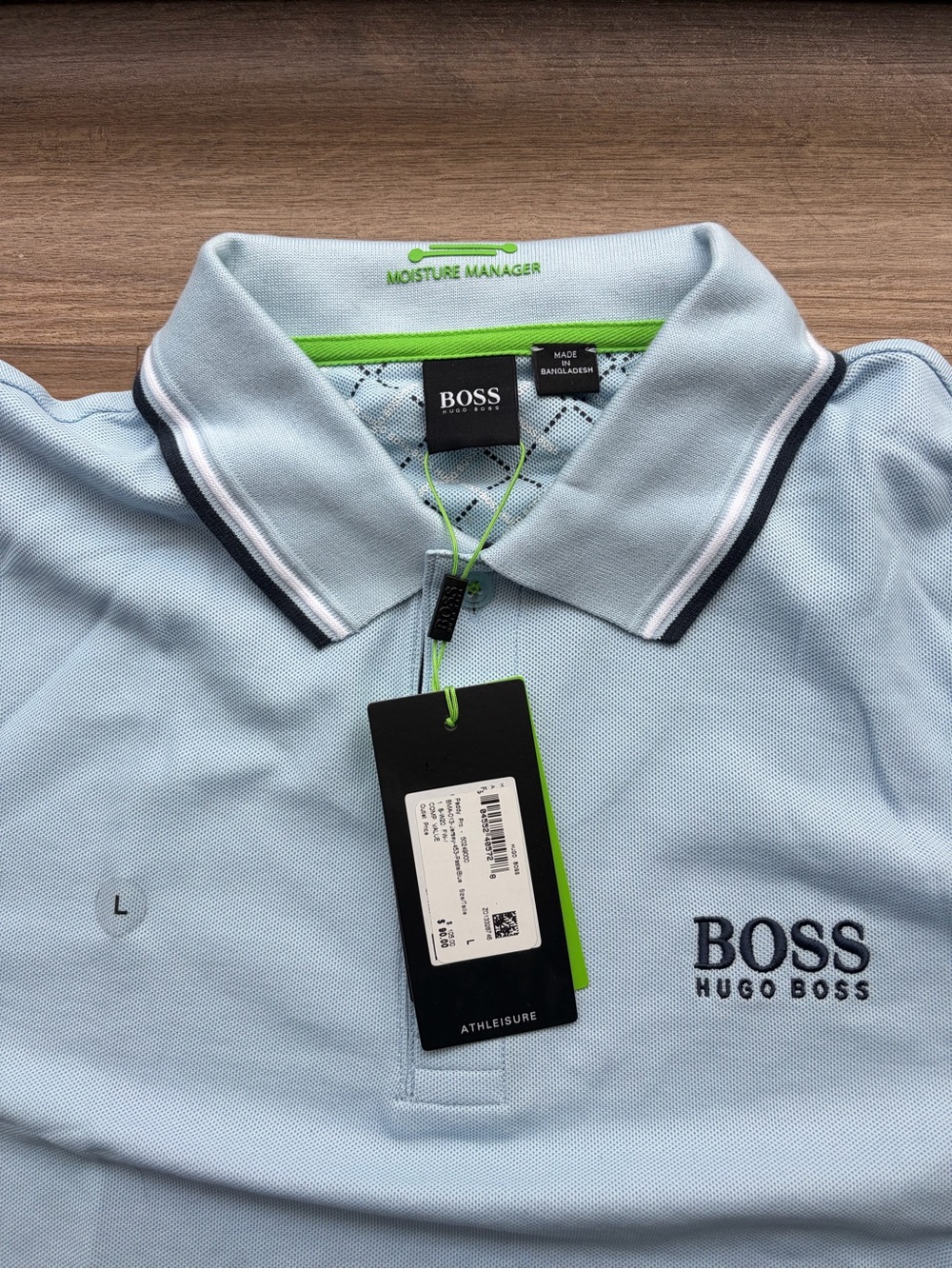 Hugo Boss Light Blue Polo with Contrast Trim
